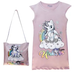 ست تونیک و کیف دخترانه مدل تک شاخ GB S