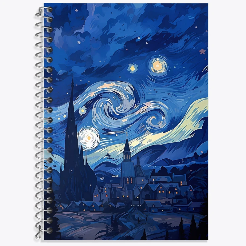 دفتر لغت 50 برگ خندالو طرح شب پر ستاره کد N3817