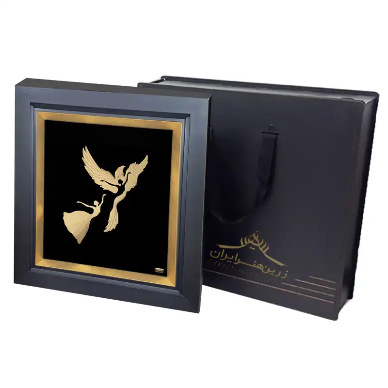 تابلو طلاکوب زرین هنر ایران مدل رویای پرواز
