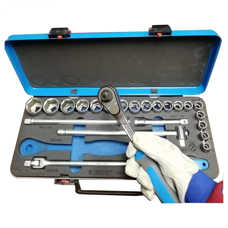 مجموعه 24 عددی آچار و سری بکس یونیور مدل 190BI6P24