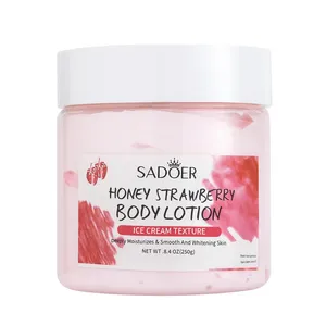 کره بدن سادور مدل عسل توت فرنگی مناسب برای انواع پوست وزن 250 گرم