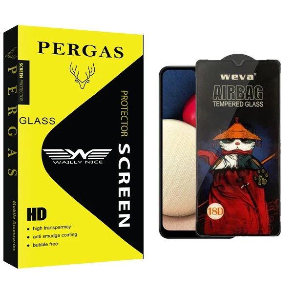 محافظ صفحه نمایش وایلی نایس مدل Pergas Airbag مناسب برای گوشی موبایل سامسونگ Galaxy A02s