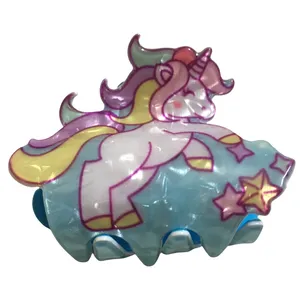 کلیپس مو دخترانه مدل یونیکورن کد 3 