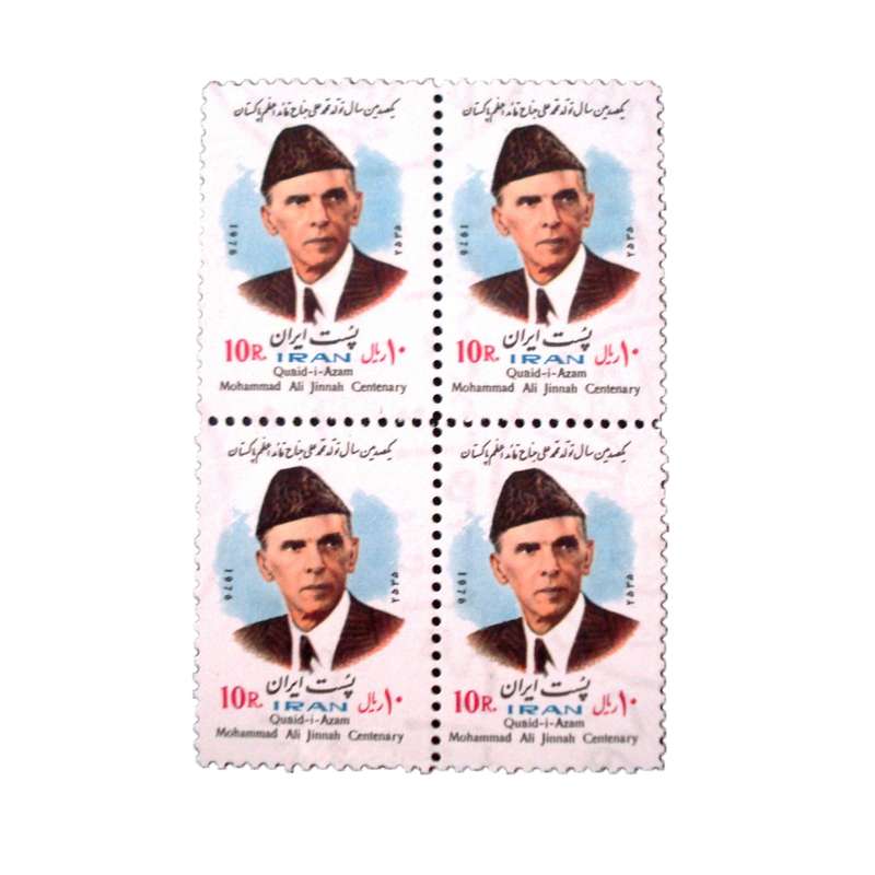 تمبر یادگاری مدل محمدعلی جناح کد IR2855 مجموعه 4 عددی