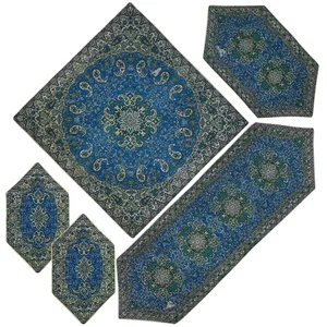 ست 5 تکه رومیزی ترمه مدل شاه نسترن کد AS5-5