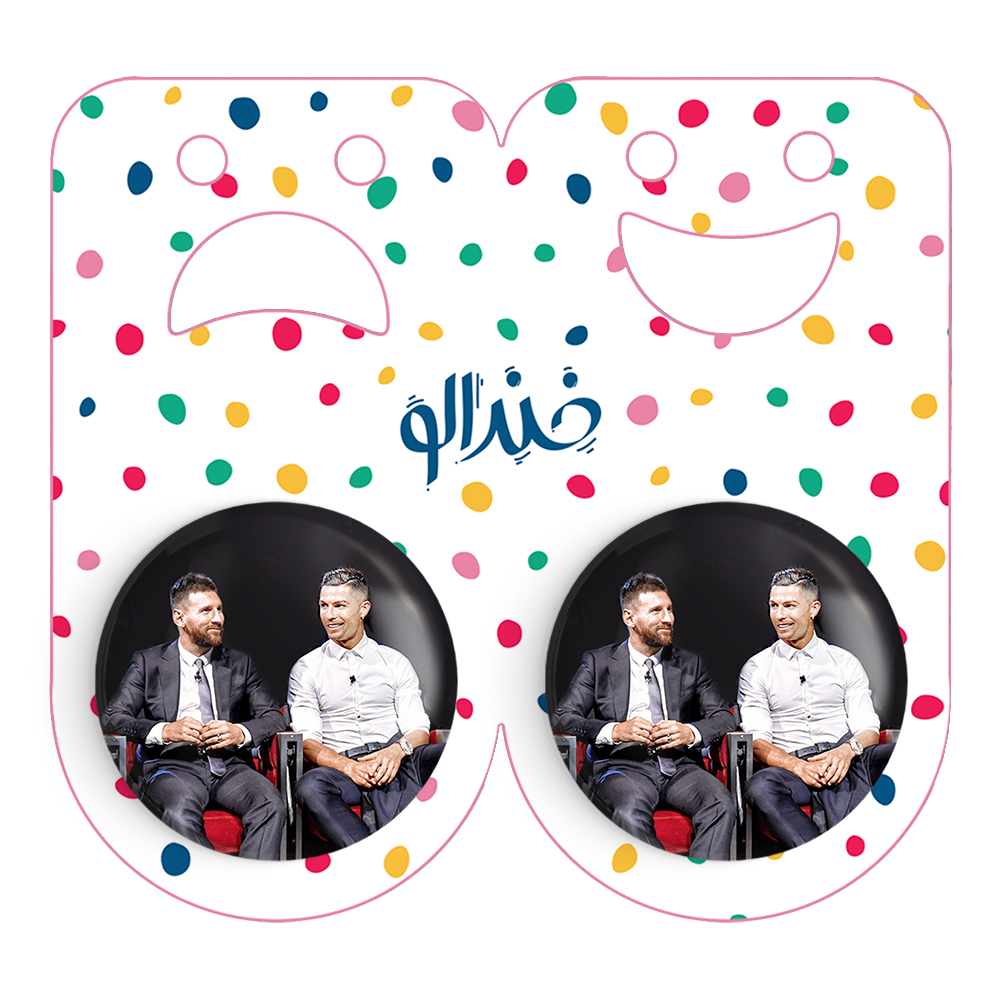 پیکسل خندالو مدل کریستیانو رونالدو و لیونل مسی کد 13997 به همراه مگنت