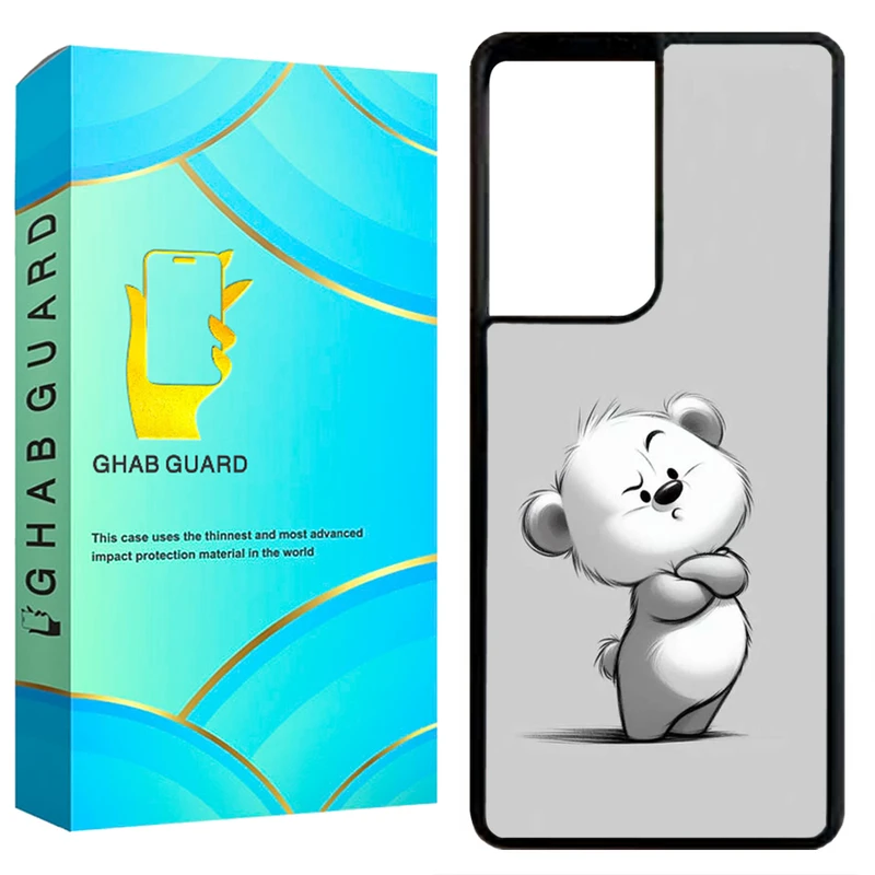 کاور قاب گارد طرح خرس مدل GCHPS21U مناسب برای گوشی موبایل سامسونگ Galaxy S21 Ultra 5G
