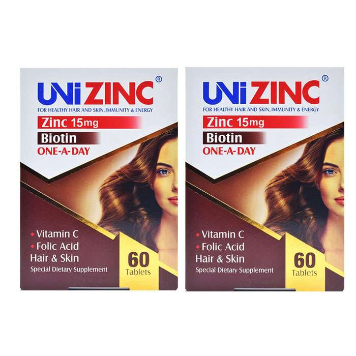 قرص زینک 15 میلی گرم یونی زینک بسته 2 عددی