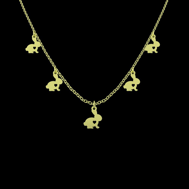 گردنبند طلا 18 عیار زنانه مدوپد مدل خرگوش کد RNA10345