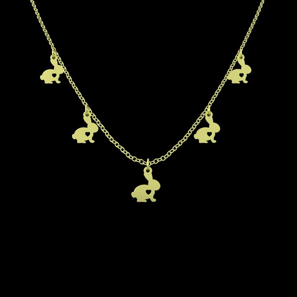 گردنبند طلا 18 عیار زنانه مدوپد مدل خرگوش کد RNA10345 - - 1