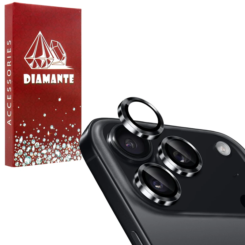  محافظ لنز دوربین فلزی دیامانته مدل Lenzo rd مناسب برای گوشی موبایل اپل iPhone 17 Pro Max