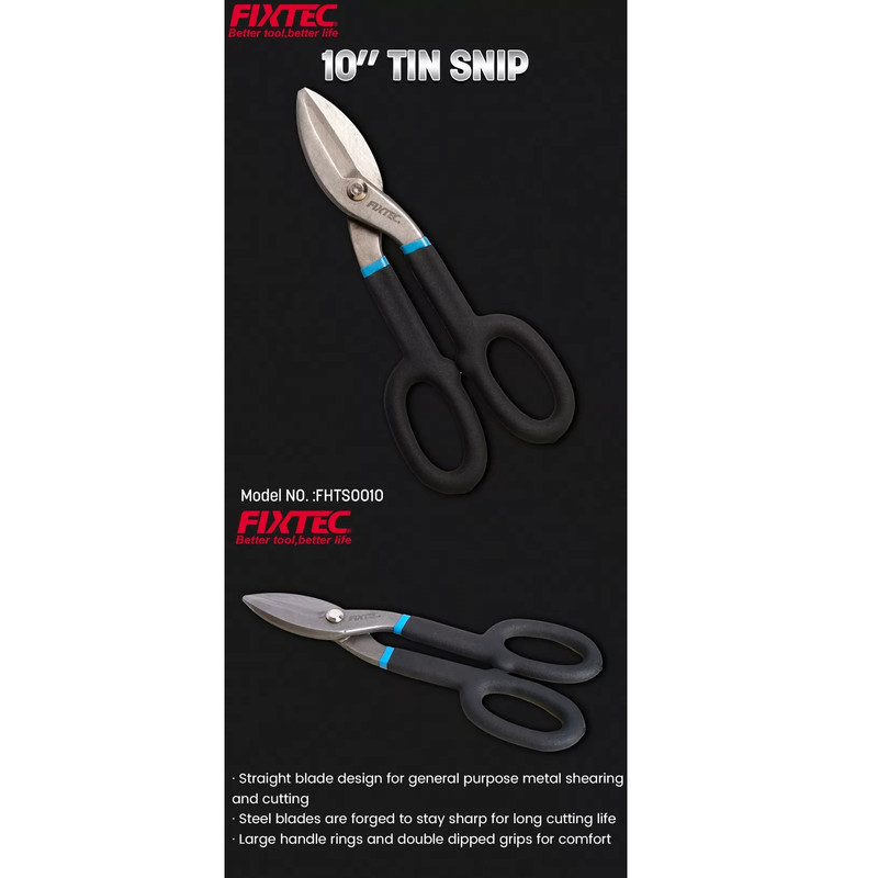 قیچی ورق بر فیکس تک مدل FHTS0010 سایز 10 اینچ