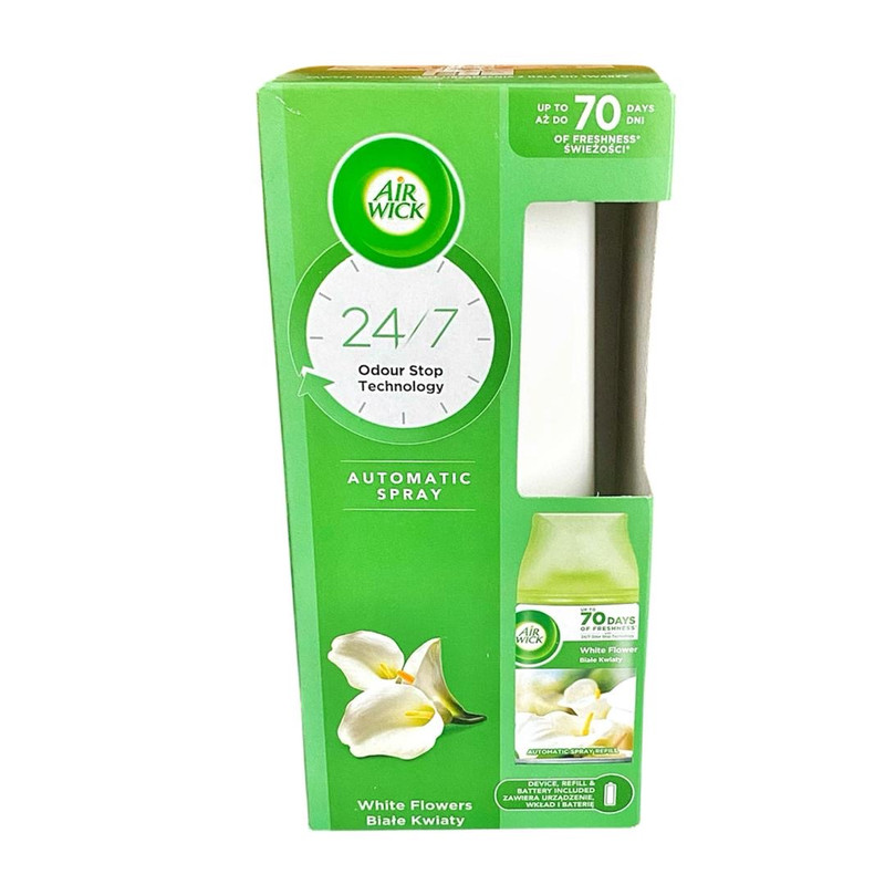 دستگاه خوشبو کننده هوا ایرویک مدل تایمر دار حجم 250 میلی لیتر به همراه اسپری White Flowers