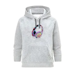 هودی زنانه مدل هدفون رنگی کد SH24 رنگ طوسی