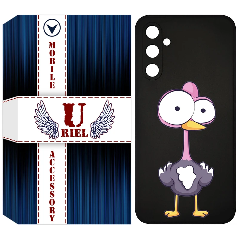 کاور یوریل قاب مدل KSH کد 43 طرح شترمرغ مناسب برای گوشی موبایل سامسونگ Galaxy A34