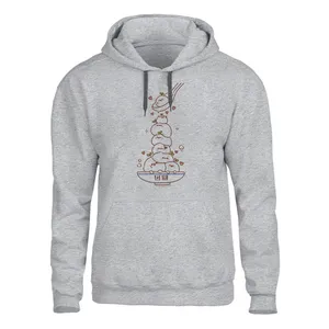 هودی مردانه مدل سوشی های بانمک کد SH47 رنگ طوسی