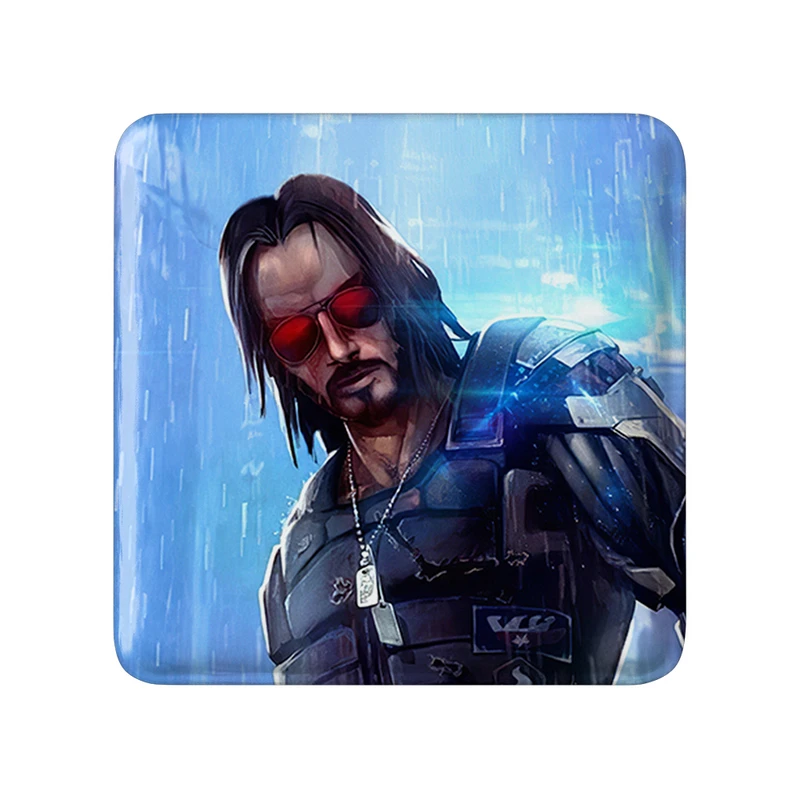 پیکسل خندالو طرح جانی سیلورهند سایبر پانک  مدل مربعی کد 30563