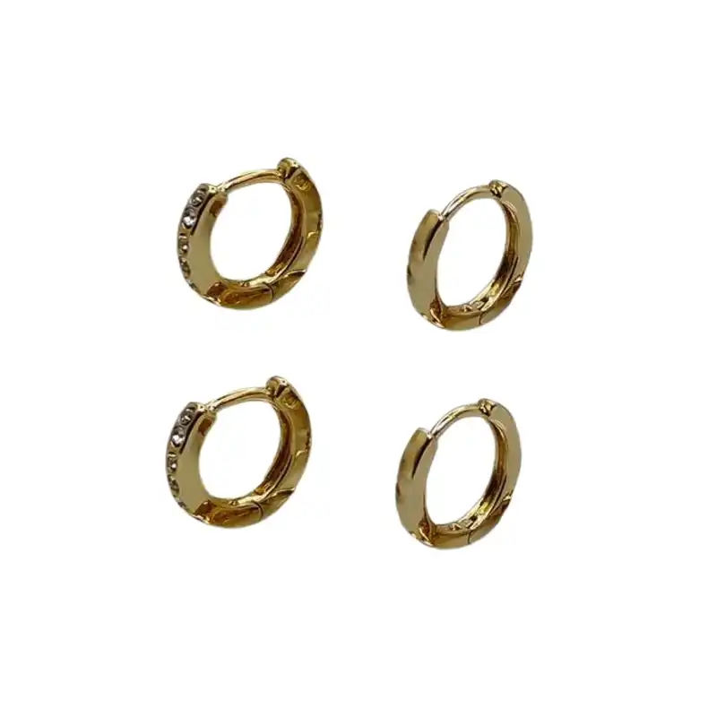 گوشواره زنانه اکسسورایز مدل حلقه ای کد B7 مجموعه 2 عددی