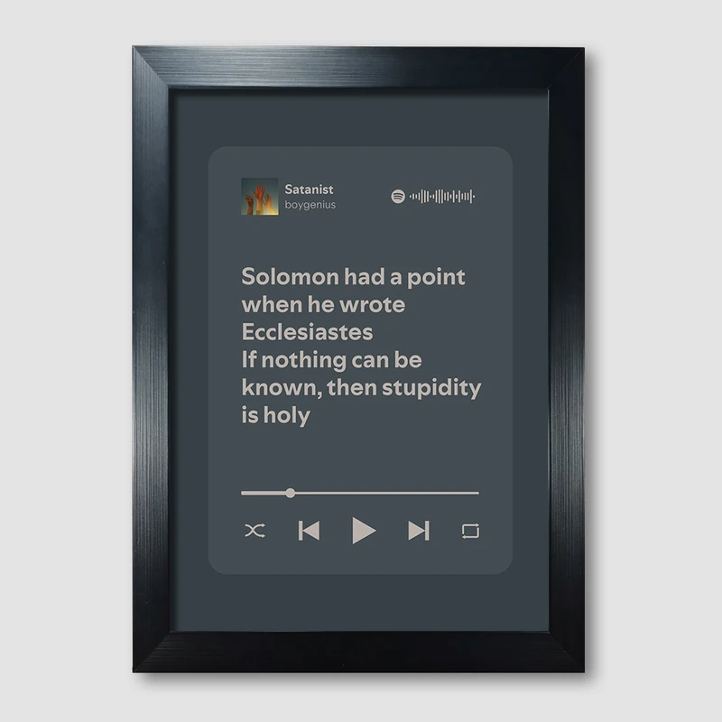 تابلوی مدل تابلوی موزیکال طرح Satanist by boygenius