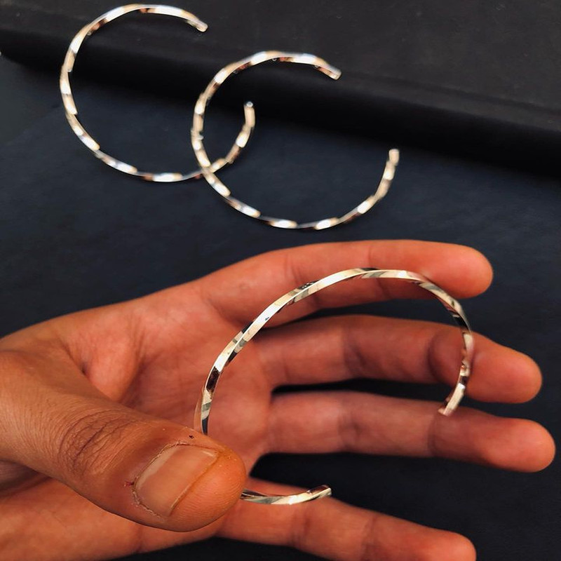 بنگل نقره مردانه مدل ss023 بنگل نقره مردانه مدل ss023