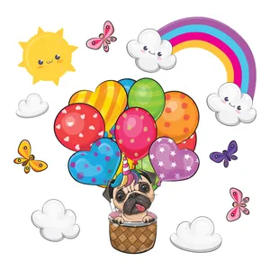 استیکر دیواری کودک تُکتم مدل بالن کد 34 مجموعه 10 عددی