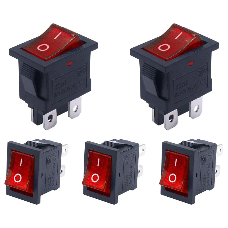 کلید راکر مدل 4 پایه کد KCD1-104 بسته 5 عددی