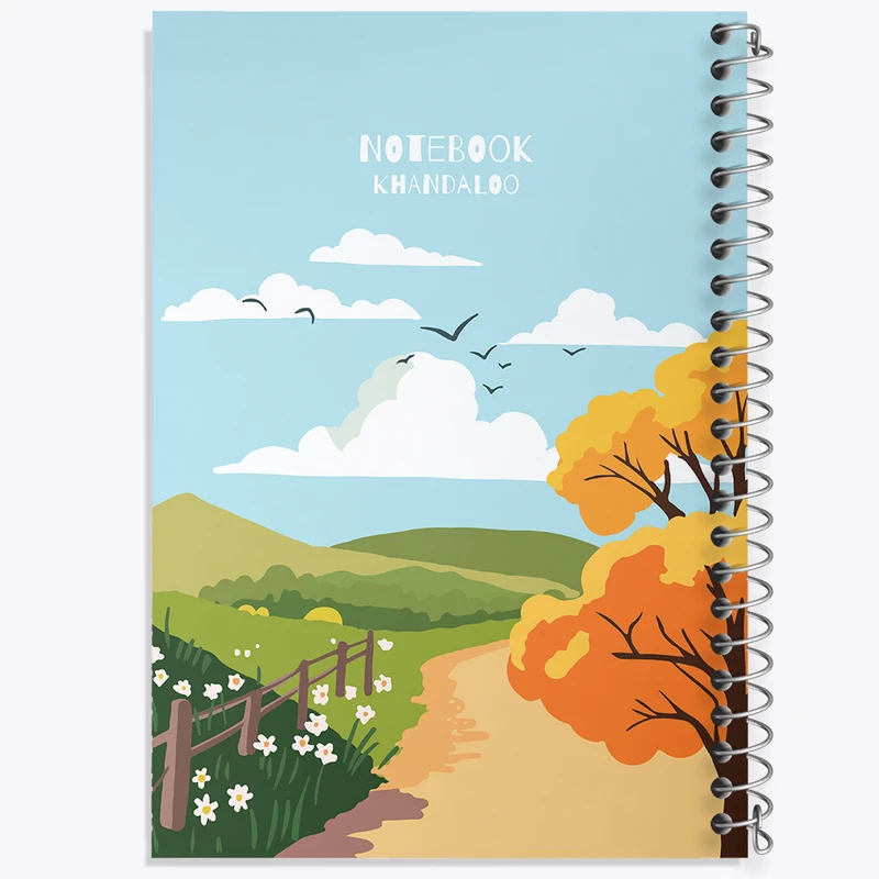 دفتر شطرنجی 50 برگ خندالو مدل طبیعت کد N995