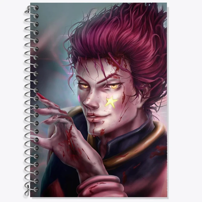 دفتر زبان 50 برگ خندالو مدل سه خط طرح هیسوکا جوکر انیمه هانتر ایکس هانتر Hunter × Hunter کد 11938
