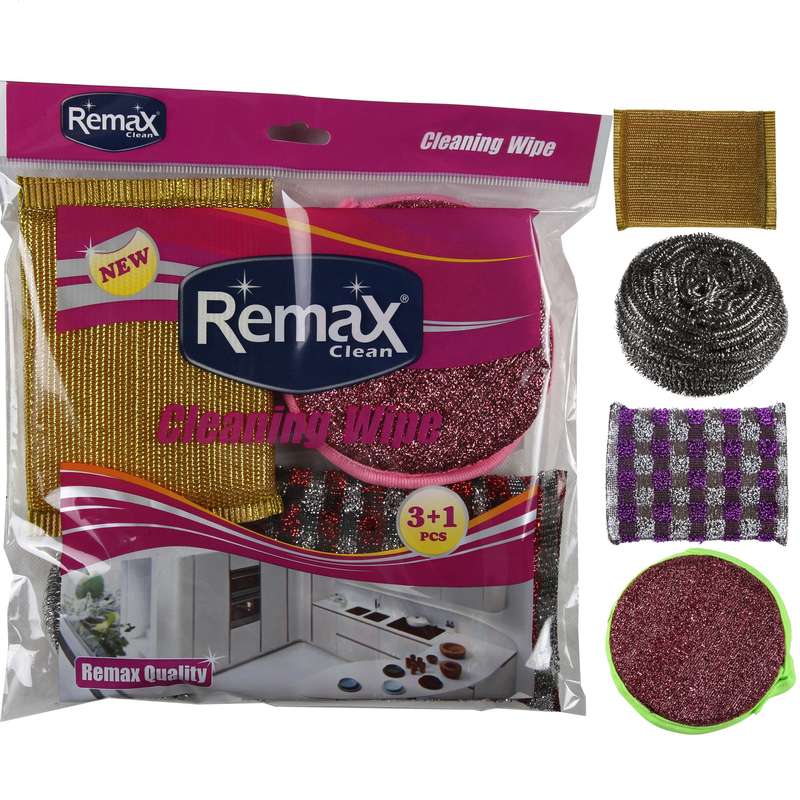 سیم و اسکاچ ریمکس مدل max quality بسته 4 عددی سیم و اسکاچ ریمکس مدل max quality بسته 4 عددی