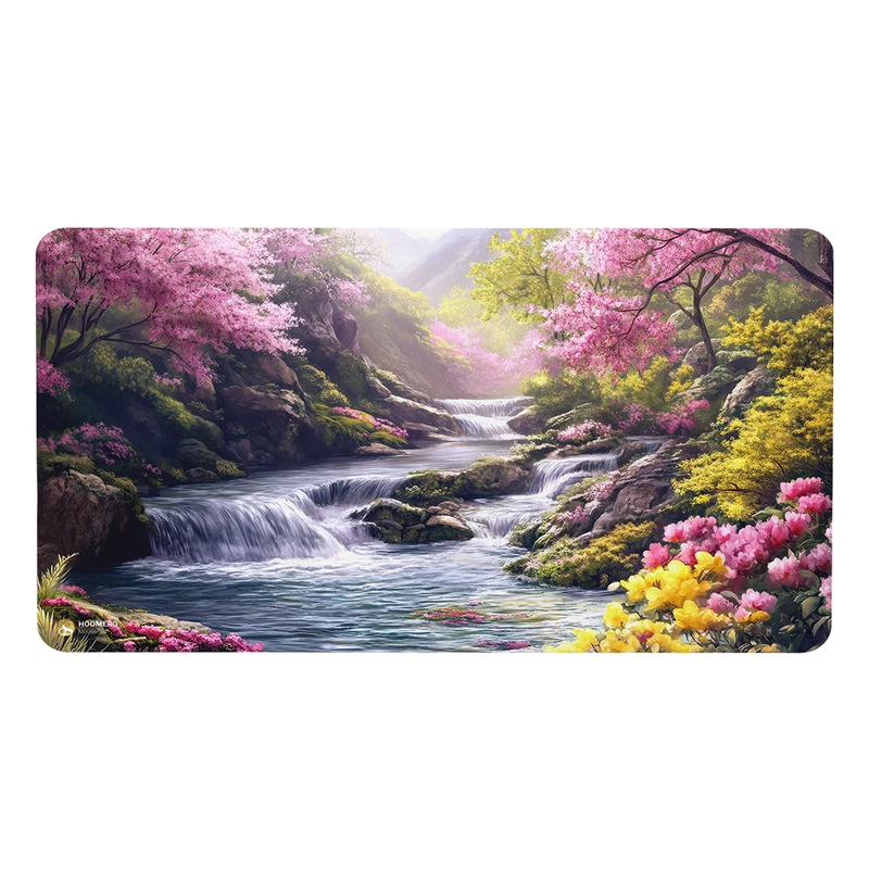ماوس پد هومرو مدل MX2706 طرح نقاشی طبیعت بهاری و رودخانه 