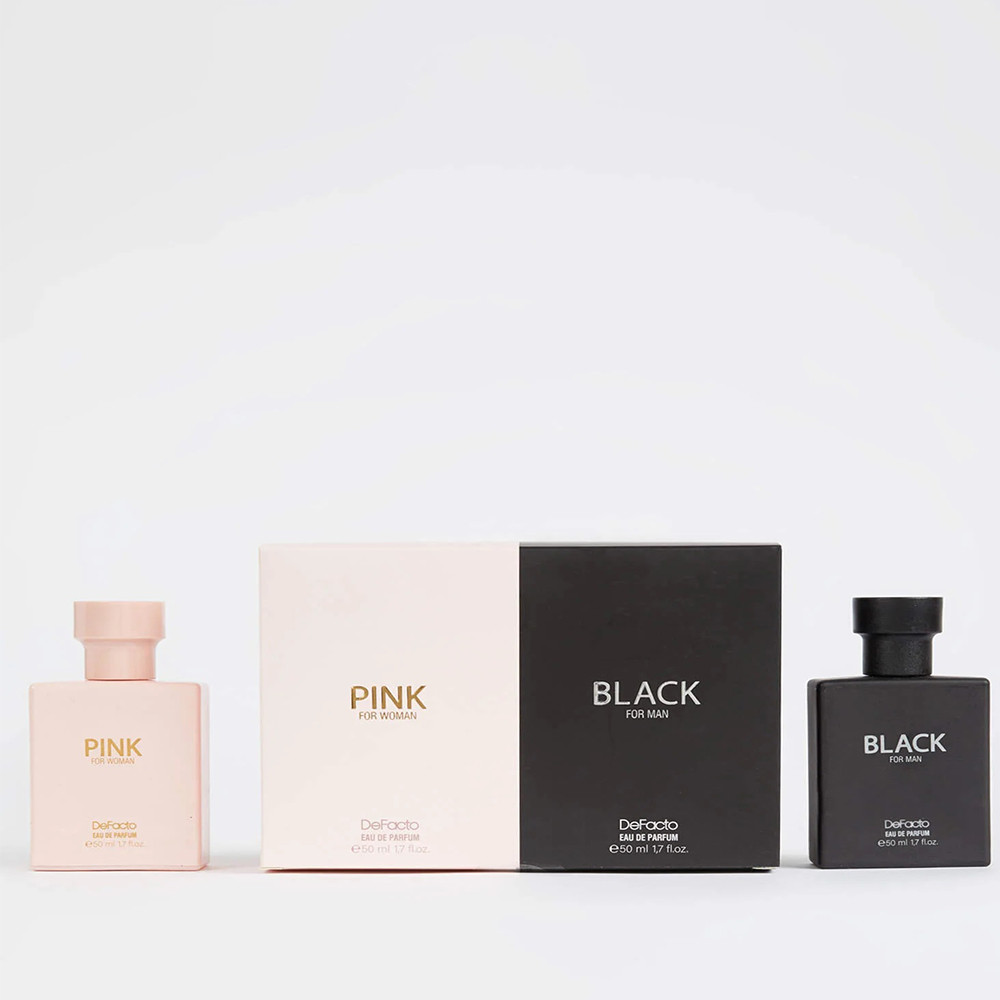 ست ادو پرفیوم دفکتو مدل Pink & Black حجم 50 میلی لیتر بسته دو عددی