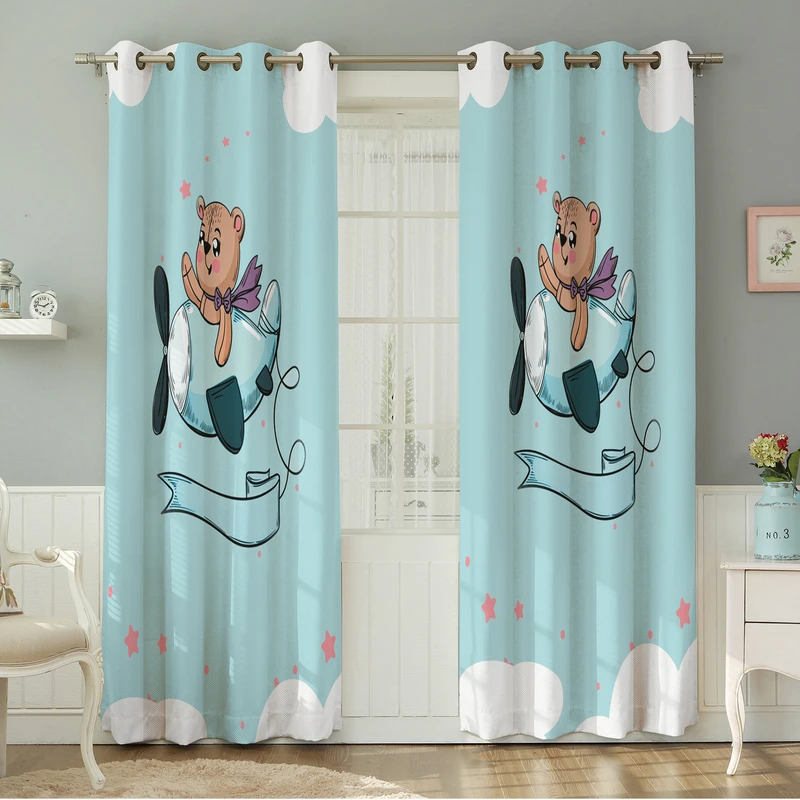 پرده نیروانا طرح   کودک مدل هازان کد 8225 سایز 140×280 سانتی متر