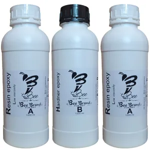 رزین اپوکسی دوجزئی بی مدل رقیق کد BEE3000L حجم3000میلی لیتر مجموعه 3عددی