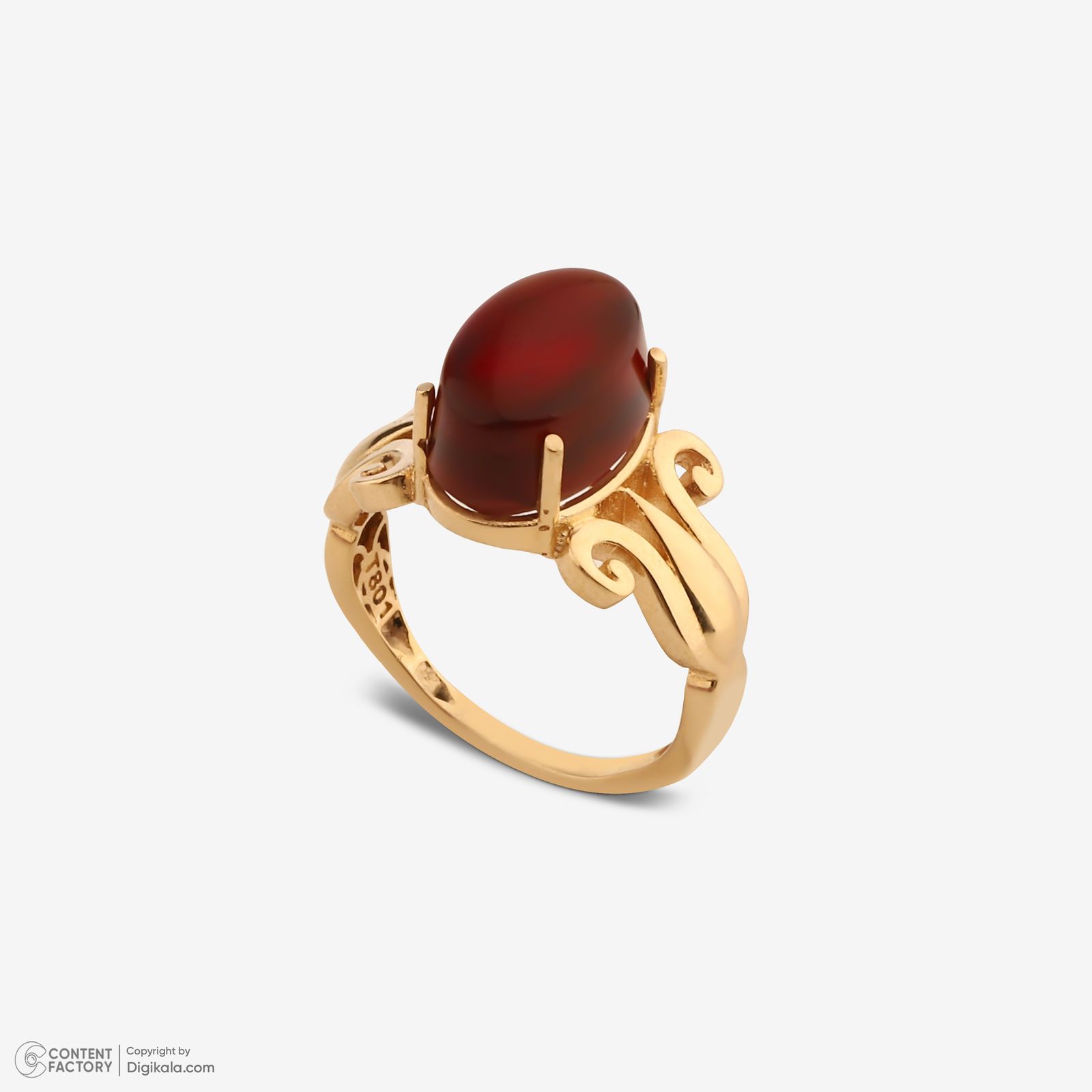 انگشتر طلا کم اجرت 18 عیار زنانه گلدم مدل R344001 سایز 56 -  - 5