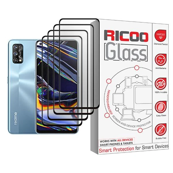 محافظ صفحه نمایش ریکو مدل Glass MIX004 مناسب برای گوشی موبایل ریلمی 7 Pro بسته چهار عددی