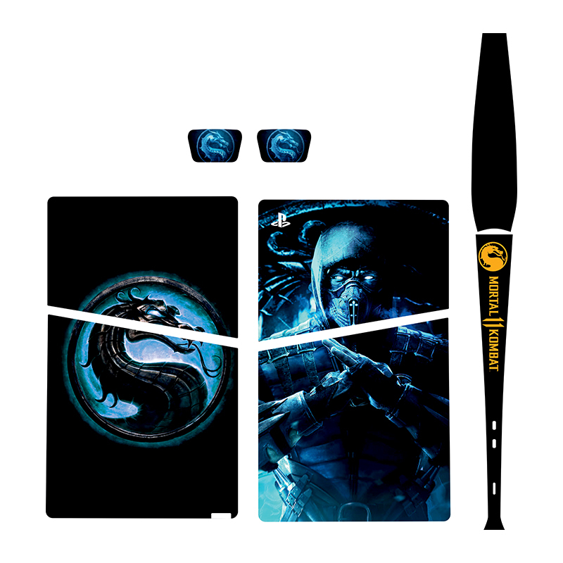 برچسب کنسول بازی پلی استیشن5 اسلیم دیجیتال توییجین وموییجین مدل subzero 03 مجموعه6 عددی