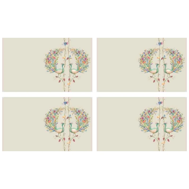 زیربشقابی مدل طاووس کد F3ZI1047 مجموعه 4 عددی