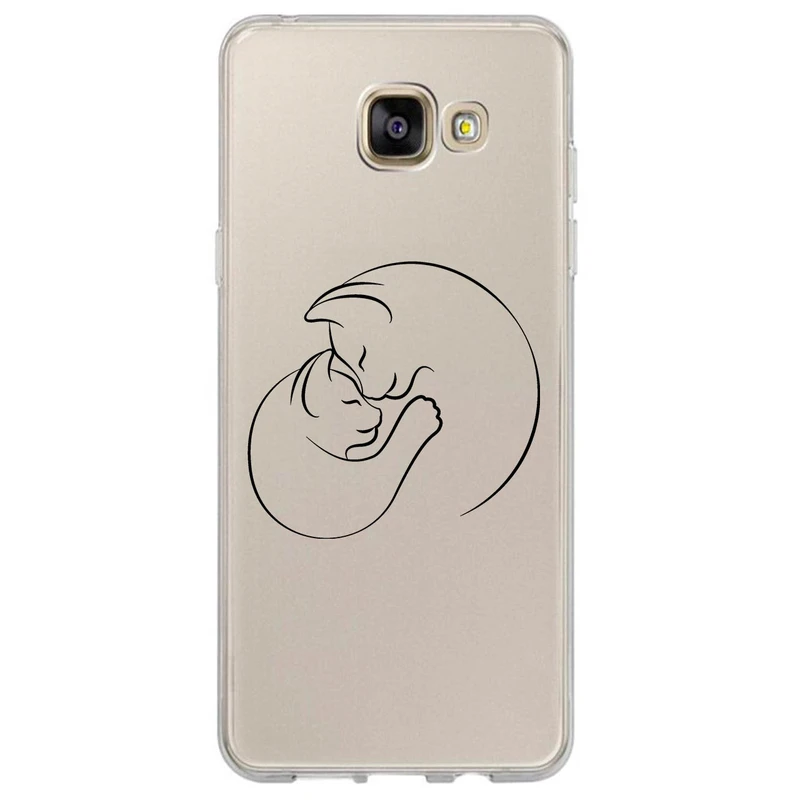 کاور مگافون طرح گربه مدل C61-B مناسب برای گوشی موبایل سامسونگ Galaxy A7 2016 / A710