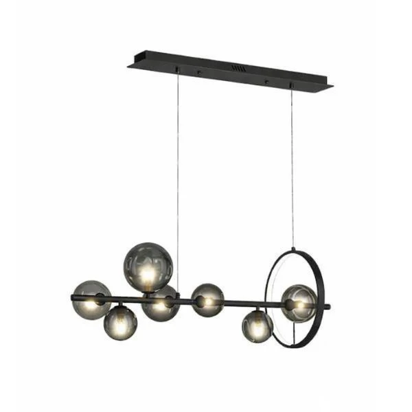 لوستر 6 شعله مدل خطی بابلینا حباب دودی