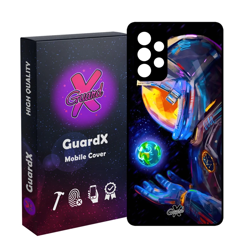 کاور گارد ایکس طرح فضانورد مدل Glass10496 مناسب برای گوشی موبایل سامسونگ Galaxy A52/A52S