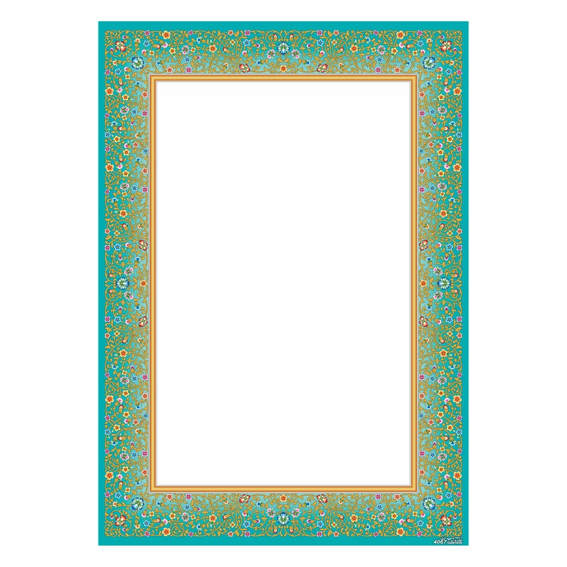 کاغذ تذهیب A4 خانه تذهیب طرح گلستان کد 4067 بسته 20 عددی
