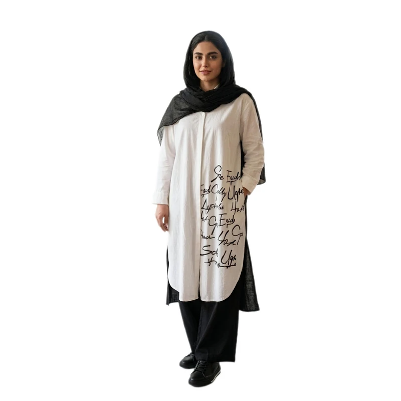 مانتو زیر زانو زنانه مدل خنک کد 318