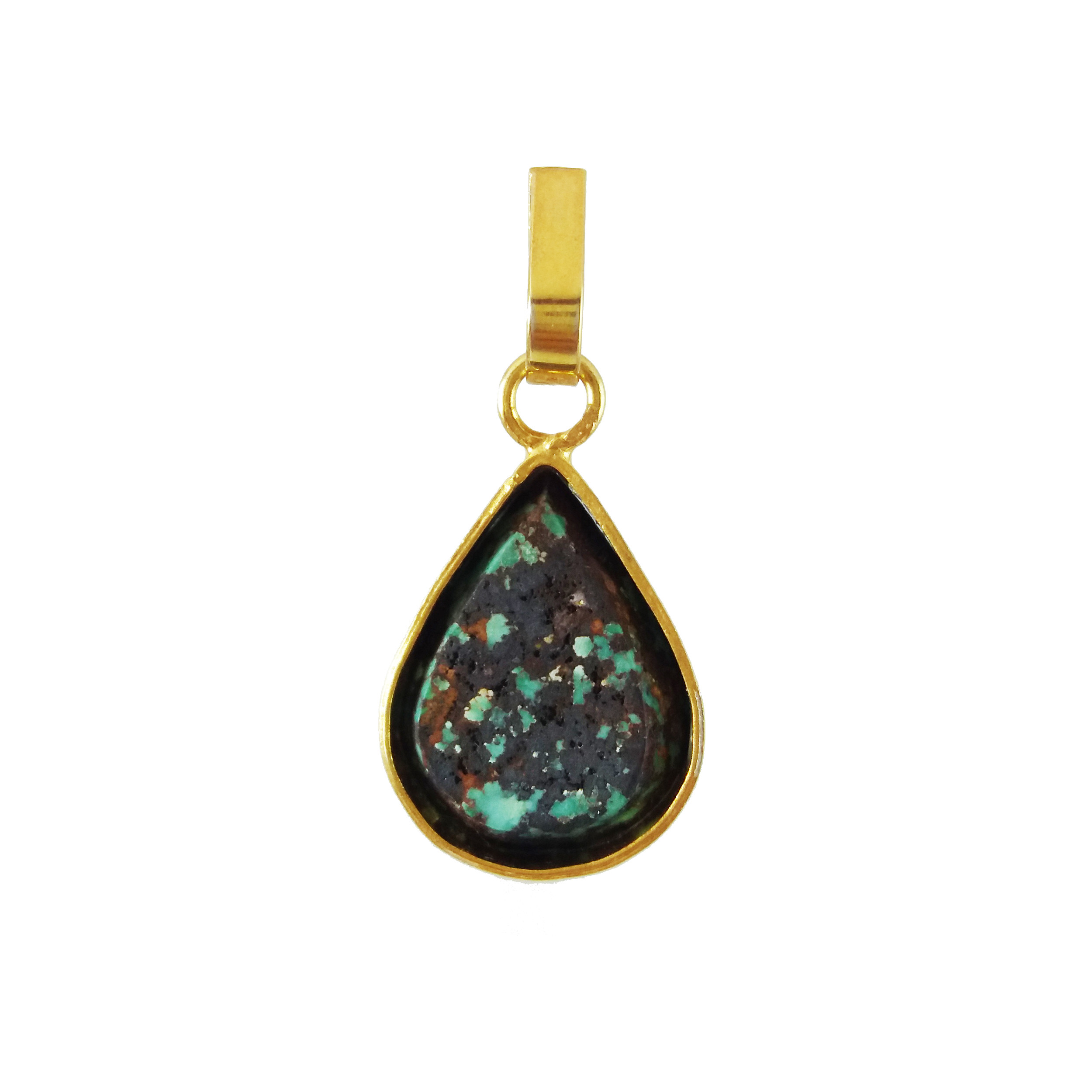 آویز گردنبند نقره زنانه مدل فیروزه نیشابور کد NG1889