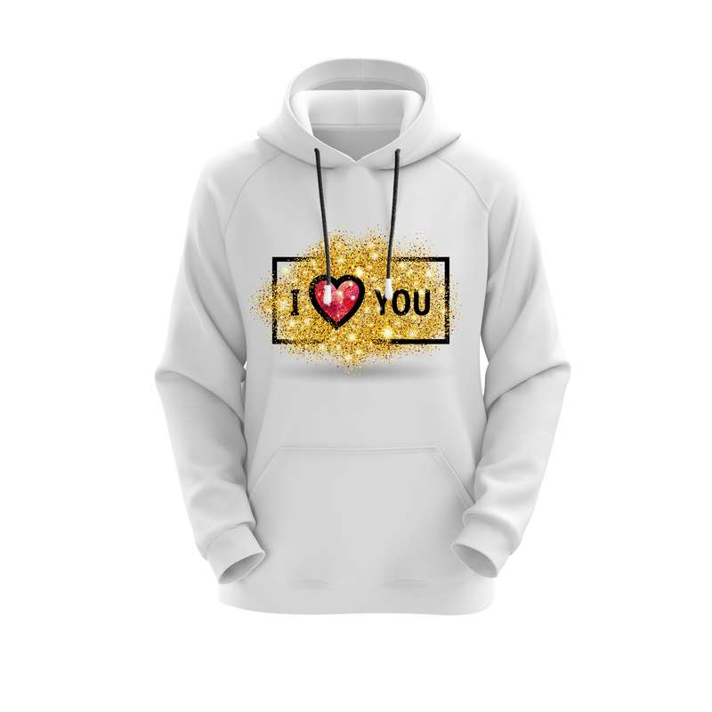 هودی زنانه مدل I Love You کد E 1018