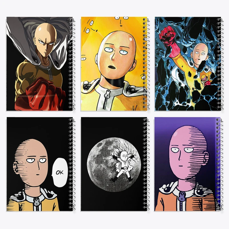 دفتر نقاشی 50 برگ خندالو طرح انیمه مرد تک مشتی کد 712 مجموعه 6 عددی