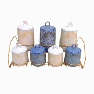 ست جا ادویه هفت پارچه کد 07 به همراه استند