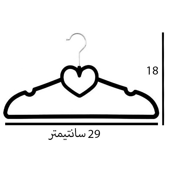 چوب لباسی مدل مخملی بچگانه کد 05 بسته 5 عددی
