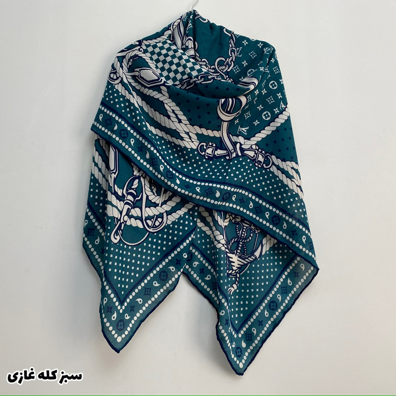 روسری زنانه مدل نخ پنبه پاییزه دور دست دوز کد SIA2