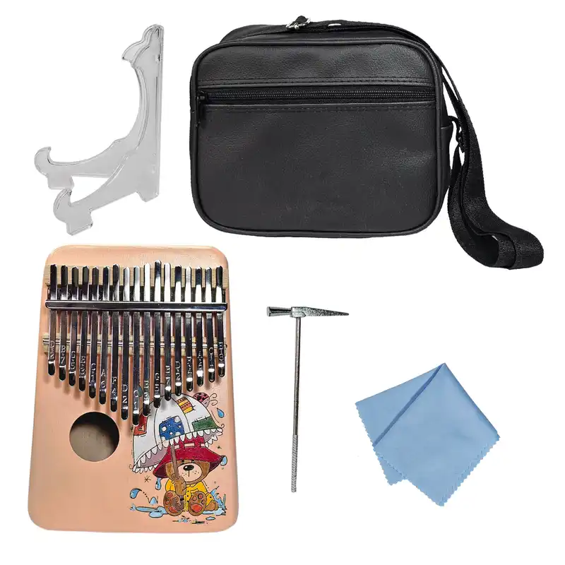 کالیمبا مدل حفره دار چوبی طرح نقاشی کد KZP-CH 4