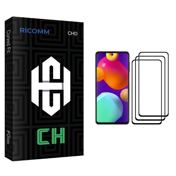 محافظ صفحه نمایش ریکام مدل CH glass مناسب برای گوشی موبایل سامسونگ Galaxy M62 بسته سه عددی